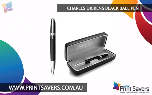 Charles Dickens Black Ball Pen