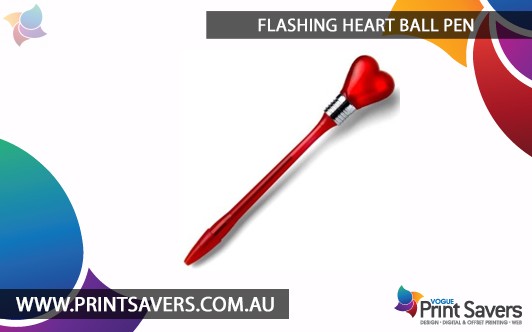 Flashing Heart Ball Pen