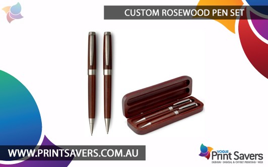 Custom Rosewood Pen Set