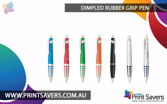 Dimpled Rubber Grip Pen