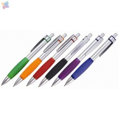Colour Grip Silver Metal Pens