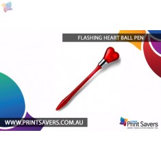 Flashing Heart Ball Pen